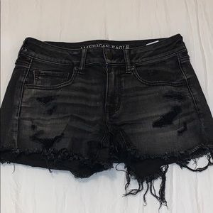 American Eagle Black denim shorts